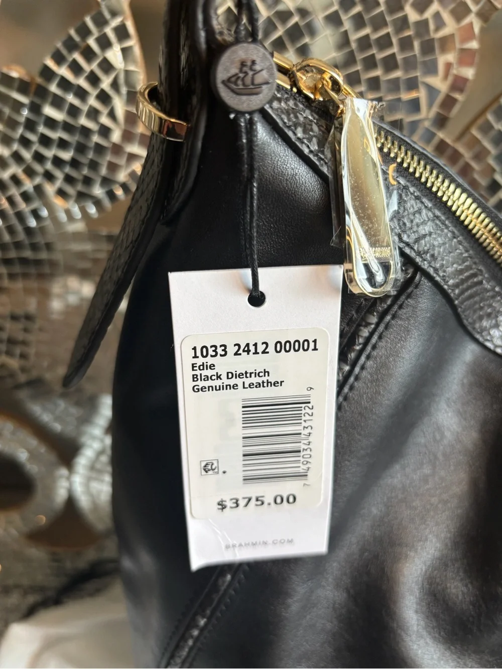 ⭐️Brahmin Edie Black Dietrich Leather Shoulder Bag